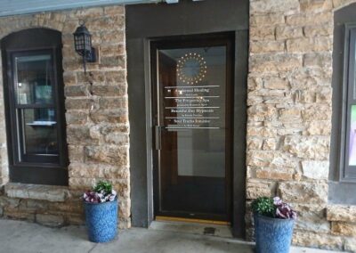 Front door to office